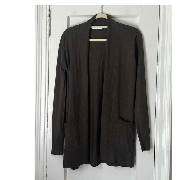 Pink Clover Sweater Women's Size XS Open Front Cardigan  Teal Green Penton - Picture 1 of 10